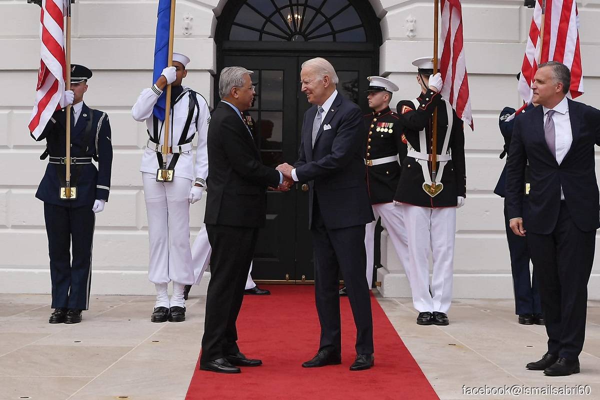 Ismail Sabri (left) and Biden. This is the second time such a summit with Southeast Asian leaders is hosted by an American president in the US.